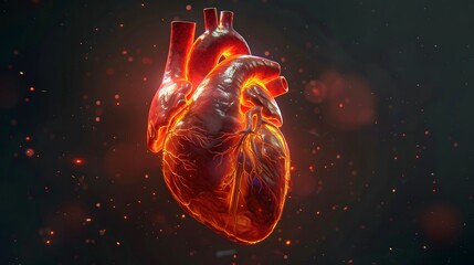 human heart anatomy in loop