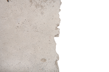 cracked concrete edge on transparent background (png image)