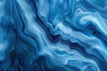 Obraz premium Abstract background with blue waves, flowing lines and gradient color