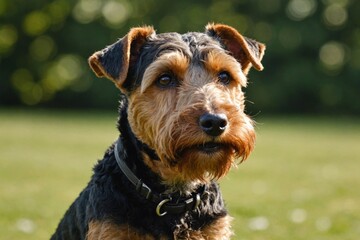 Portrait of welsh terrier dog - Powered by Adobe