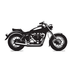 classic motorbike logo vector icon silhouette design image