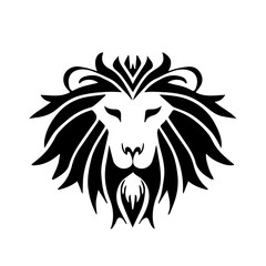 lion black and white logo