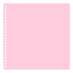 ピンクのルーズリーフ - obrazy, fototapety, plakaty