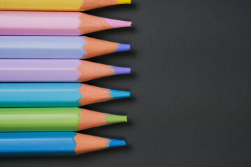Fototapeta premium Closeup color pencil, back to school concept