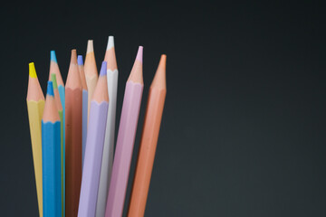 Group of Colored Pencils in a Cup