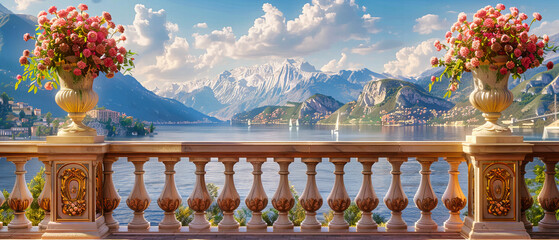 Italian Idyll: The Reflective Beauty of Lake Como, Embracing the Harmony of Nature and the Grandeur of Lakeside Villas
