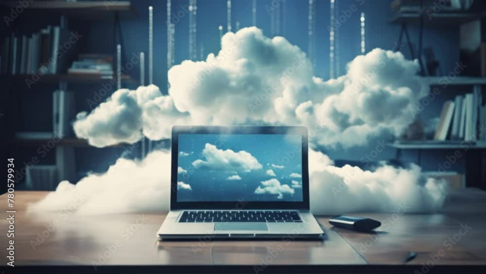 Aufkleber Cloud computing technology allows users to flexibly and efficiently access and use computer services and programs over the Internet.