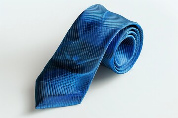 Modern blue necktie with calligraphy design - obrazy, fototapety, plakaty