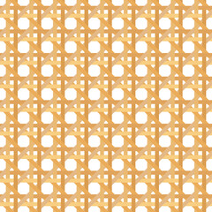 Rattan Cane Webbing Seamless Pattern
