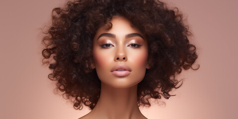 Obraz premium Portrait of a beautiful woman with perfect skin