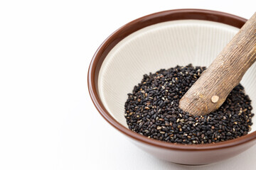 すり鉢と黒胡麻