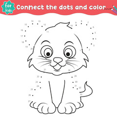 connect Dot to dot animals coloring activity and Educational Game for Kids
