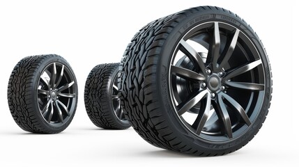 Obraz premium All-Terrain Tires for Off-Road Adventure and Rugged Design