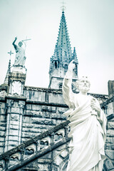 Statue of Saint Peter - Sanctuary / Cathedral of Our Lady of Lourdes - Immaculate conception -...
