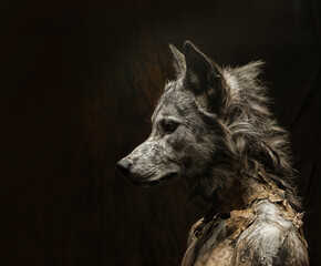 Fototapeta premium Werewolf wearing the remains of human clothing