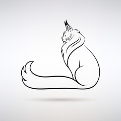 Maine Coon Cat Icon Side View
