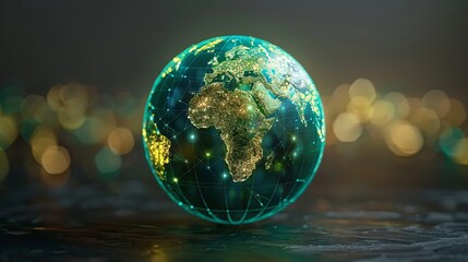 Interactive globe with AIdriven satellite weather, highlighting worldwide predictions