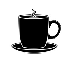 coffee, cup, drink, tea, cafe, hot, mug, vector, espresso, white, beverage, breakfast, illustration, icon, saucer, isolated, cappuccino, black, caffeine, steam, symbol, brown, restaurant, mocha, choco