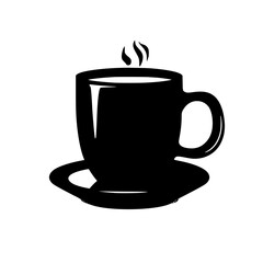 coffee, cup, drink, tea, cafe, hot, mug, vector, espresso, white, beverage, breakfast, illustration, icon, saucer, isolated, cappuccino, black, caffeine, steam, symbol, brown, restaurant, mocha, choco
