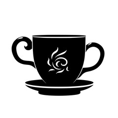 coffee, cup, drink, tea, cafe, hot, mug, vector, espresso, white, beverage, breakfast, illustration, icon, saucer, isolated, cappuccino, black, caffeine, steam, symbol, brown, restaurant, mocha, choco