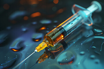 Medical vaccination concept with multiple ampules, symbolizing healthcare, immunization, and disease prevention