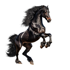 Obraz na płótnie Canvas Black horse isolated.