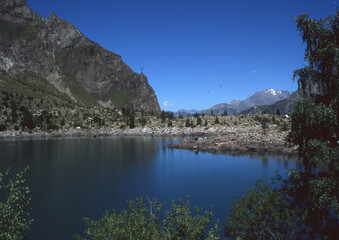 lake in lauvitel in bourg d'oisans in isere