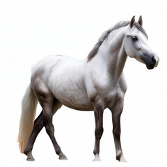 Naklejka na ściany i meble The bay horse isolated on white.with Generative AI technology 