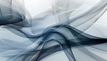 Blue and white abstract background with soft waves and smooth lines.