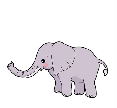 elephant cartoon vector style motion