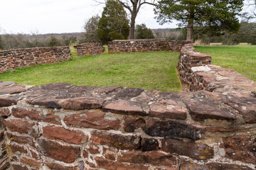 The foundation remains of Hazel Plain, a plantation at the Battle of Manassas, Manassas Battlefield...