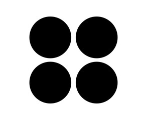 Circle Shape Collection Symbol Black Element Vector Graphic Design Illustration