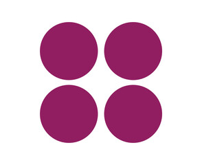 Circle Shape Collection Symbol Purple Element Vector Graphic Design Illustration