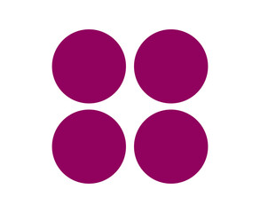 Circle Shape Collection Symbol Purple Element Vector Graphic Design Illustration