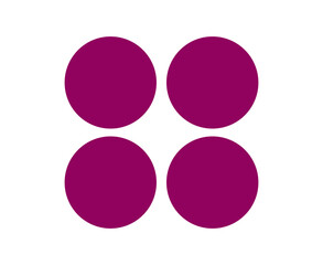 Circle Shape Collection Symbol Purple Element Vector Graphic Design Illustration