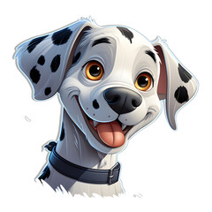 cute cartoon sticker pack character dalmatian dog.  - 780592721