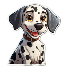 cute cartoon sticker pack character dalmatian dog.  - 780592745