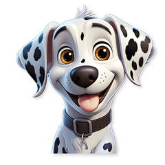 cute cartoon sticker pack character dalmatian dog.  - 780592764