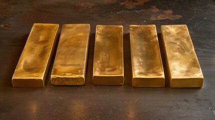 a gold bar sitting on top of a table