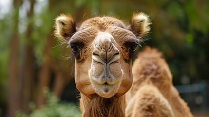 close-up portrait of a camel