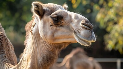 Fototapeta premium close-up portrait of a camel
