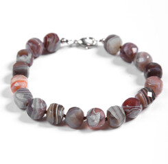 Isolated bracelet with lucky quartz stone on white background , unisex accessories, believe leading the happiness and lucky, protection of the danger or unlucky things, magic horoscope believe