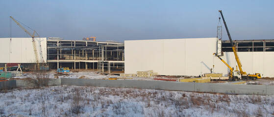 Construction of giant shopping mall in Ust-Kamenogorsk, Kazakhstan