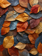 A tapestry of leaves adorns the world their essence spun into sustainable fabrics fashioning a future where minimalism and the environment dance in unity. - obrazy, fototapety, plakaty