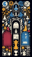 halloween background with house