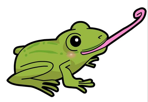 frog flat vector style motion