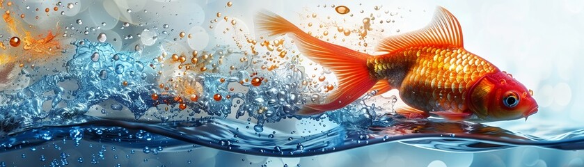 Colorful fish darting through the water, bringing the oceans depths to life cinematic