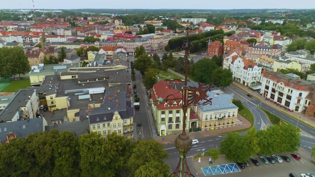 Council Slupsk Ratusz Urzad Miasta Plac Zwyciestwa Aerial View Poland