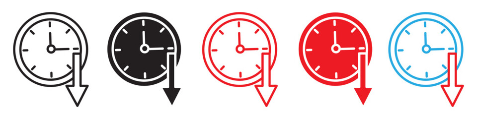 Efficient Time Management Icon for Shortened Office Hours