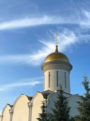 Zilantov monastery against the sky, Kazan, Russia